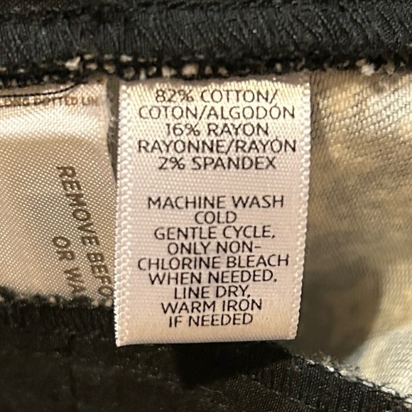 Ann Taylor LOFT Julie skinny Cotton Blend pant black & white - Picture 3 of 10